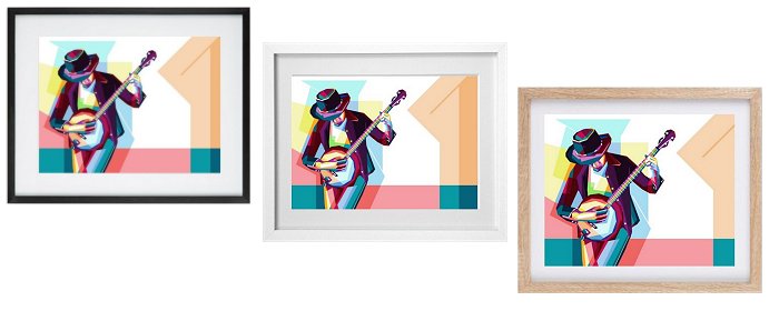 The Banjo Player in Frames